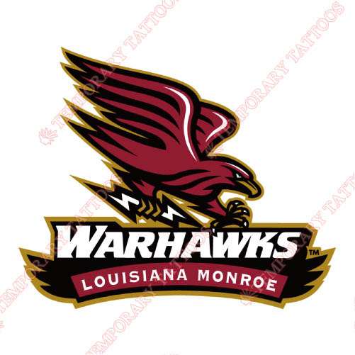 Louisiana Monroe Warhawks Customize Temporary Tattoos Stickers NO.4835